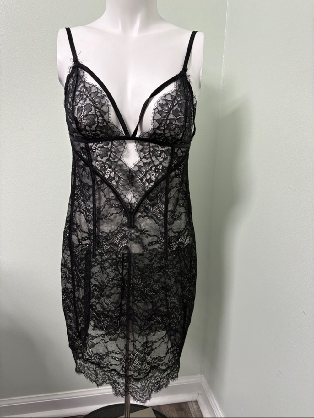 Victoria’s Secret Sexy Black Lace Chemise medium